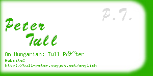 peter tull business card